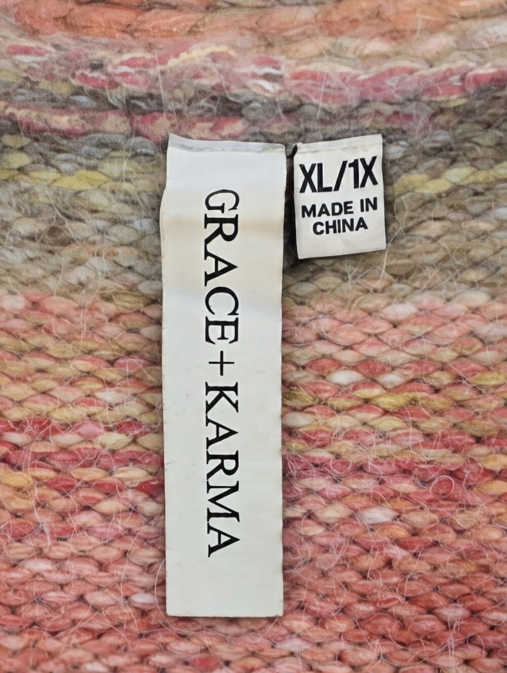 Grace + Karma size XL/1X  striped open cardigan - Picture 4 of 6